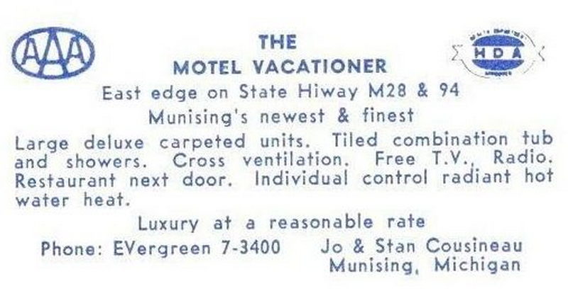 Motel Vacationer - Vintage Postcard Back